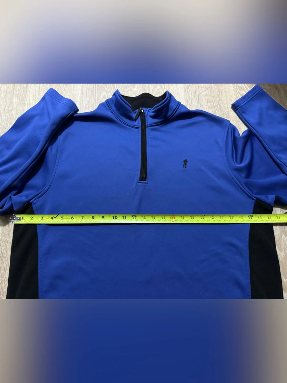 Men's  Payne Stewart Blue Quarter-Zip Pullover Sweater Performance Golf Layer XL
